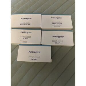 Lot of 5 Brand New NEUTROGENA French Milled BATH .8oz Soap Boxed Fresh